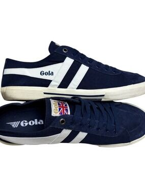 GOLA Sneakers Shoes Blue Canvas GENUINE LEATHER Summer Casual Shoes Mens 11